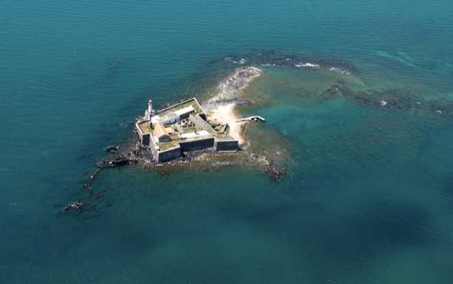 Le fort Brescou vue aérienne